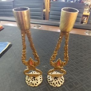 Brass Candlesticks, MCM Brutalist Cast